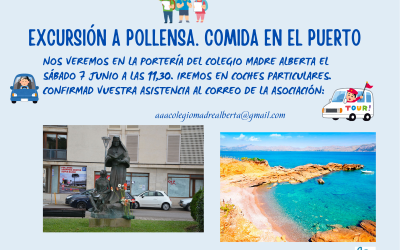 VISITA A CASA DE MADRE ALBERTA EN POLLENSA Y COMIDA EN EL PUERTO.
